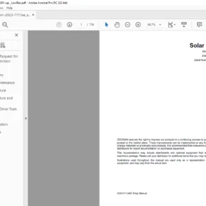 DAEWOO DOOSAN Excavator Solar 290LC-V Shop Manual 2023-7113AE  - PDF DOWNLOAD