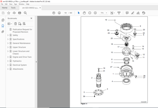 DAEWOO DOOSAN S170LC V EXCAVATOR Shop Manual 023-00032E - PDF DOWNLOAD ...