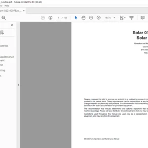 DAEWOO DOOSAN SOLAR 015 PLUS SOLAR 018 VT EXCAVATOR OPERATION AND MAINTENANCE MANUAL 022-00075AE - PDF DOWNLOAD
