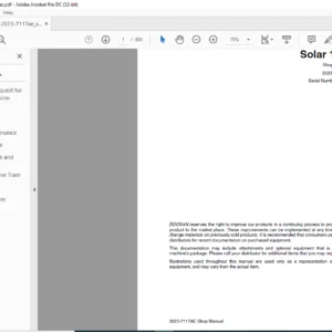 DAEWOO DOOSAN SOLAR 130LC V EXCAVATOR SHOP 2023-7117AE MANUAL - PDF DOWNLOAD