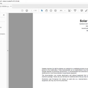 DAEWOO DOOSAN SOLAR 170 W V EXCAVATOR OPERATION AND MAINTENANCE MANUAL - PDF DOWNLOAD