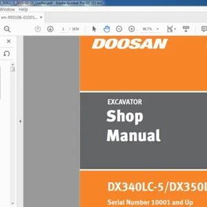 DOOSAN DX340LC-5 DX350 LC-5 EXCAVATOR SHOP MANUAL 950106-01001E-1 - PDF DOWNLOAD