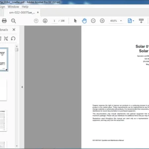 DOOSAN SOLAR 015 PLUS SOLAR 018 VT EXCAVATOR  OPERATION AND MAINTENANCE MANUAL 022 00075AE  - PDF DOWNLOAD