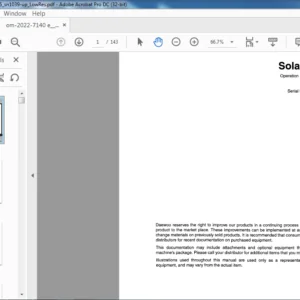 DOOSAN SOLAR 030 035 OPERATION AND MAINTENANCE MANUAL 2022 7140E  - PDF DOWNLOAD