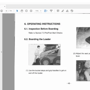 Daewoo Doosan 1760XL DSL802 Skid Steer Loader Operation & Maintenance Manual  - PDF DOWNLOAD