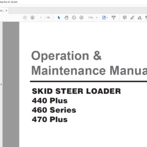 Daewoo Doosan 440 Plus 460 Series 470 Plus Skid Steer Operation & Maintenance Manual - PDF DOWNLOAD