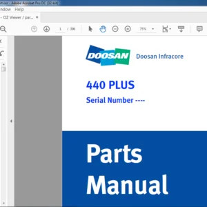 Daewoo Doosan 440 Plus Skid Steer Loader Parts Manual - PDF DOWNLOAD