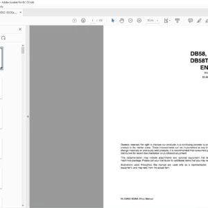 Daewoo Doosan DB58 DB58T DB58TI Diesel Engine Shop Manual - PDF DOWNLOAD