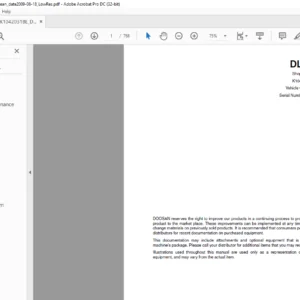 Daewoo Doosan DL200 Wheel Loader Shop Manual K1042031BE - PDF DOWNLOAD