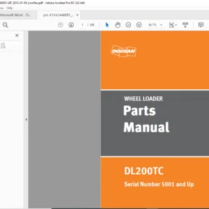 Daewoo Doosan DL200TC Wheel Loader Parts Manual K1042446EEF - PDF DOWNLOAD