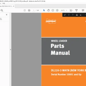 Daewoo Doosan DL220-3 WAYN (NEW YORK BID-21CL) Parts Manual 950106-01012EF-1 - PDF DOWNLOAD