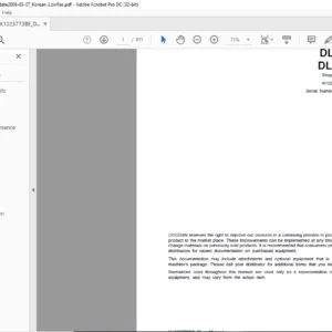 Daewoo Doosan DL250 DL250TC Wheel Loader Shop Manual K1023773BE - PDF DOWNLOAD