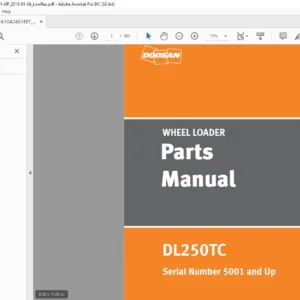 Daewoo Doosan DL250TC Wheel Loader Parts Manual K1042451EEF - PDF DOWNLOAD