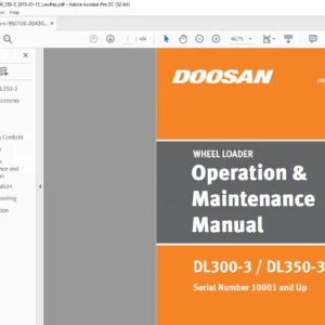 Daewoo Doosan DL300-3 DL350-3 Wheel Loader Operation & Maintenance Manual - PDF DOWNLOAD
