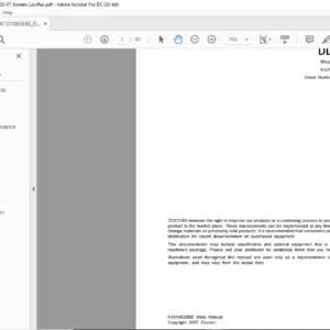 Daewoo Doosan DL300 Wheel Loader Shop Manual K1010636BE - PDF DOWNLOAD