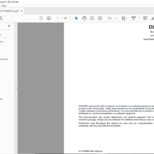 Daewoo Doosan DL300 Wheel Loader Shop Manual K1010636E - PDF DOWNLOAD