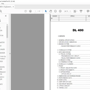 Daewoo Doosan DL400 Wheel Loader Engine Specsheet Manual - PDF DOWNLOAD