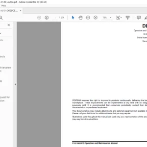 Daewoo Doosan DL400 Wheel Loader Operation & Maintenance Manual K1010629CE - PDF DOWNLOAD