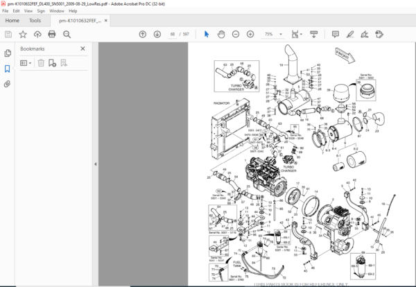 Daewoo Doosan DL400 Wheel Loader Parts Manual K1010632FEF - PDF ...