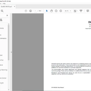 Daewoo Doosan DL400 Wheel Loader Shop Manual K1010635E - PDF DOWNLOAD
