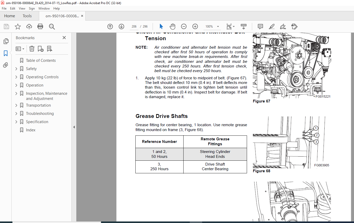 Daewoo Doosan DL420 Wheel Loader Operation & Maintenance Manual 950106 ...