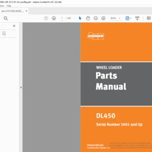 Daewoo Doosan DL450 Wheel Loader Parts Manual K1039658EEF - PDF DOWNLOAD