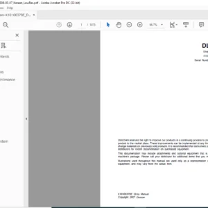 Daewoo Doosan DL500 Wheel Loader Shop Manual K1010637BE - PDF DOWNLOAD