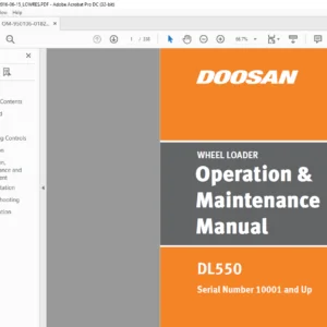 Daewoo Doosan DL550 Wheel Loader Operation & Maintenance Manual - PDF DOWNLOAD