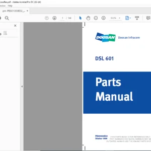 Daewoo Doosan DSL 601 Skid Steer Loader Parts Manual - PDF DOWNLOAD