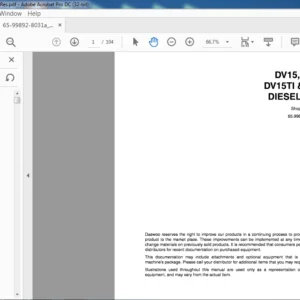 Daewoo Doosan DV15, DV15T, DV15TI & DV15TIS Diesel Engine Shop Manual - PDF DOWNLOAD