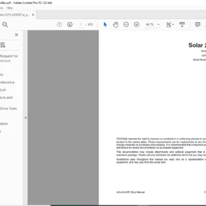 Daewoo Doosan Excavator Solar 255LC-VShop Manual 023-00057E  - PDF DOWNLOAD