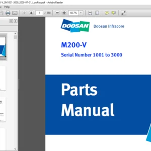 Daewoo Doosan M200-V Parts Manual - PDF DOWNLOAD