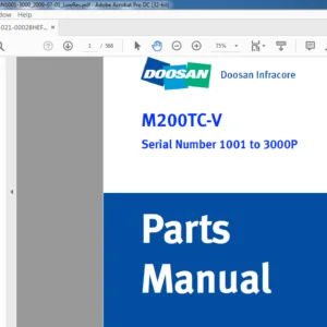 Daewoo Doosan M200TC-V Parts Manual - PDF DOWNLOAD