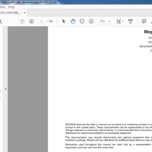 Daewoo Doosan Mega 200-V Shop Manual 023-00055BE - PDF DOWNLOAD