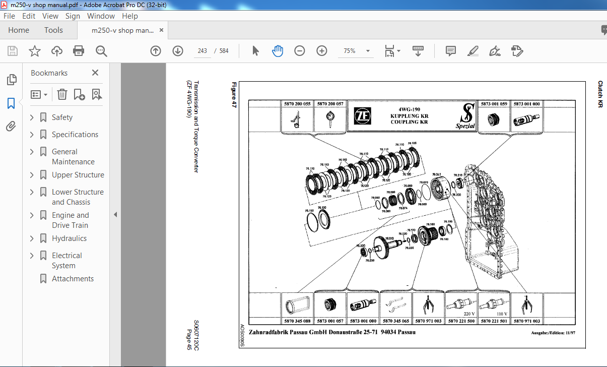 Daewoo Doosan Mega 250-v Shop Manual - Pdf Download - Heydownloads 