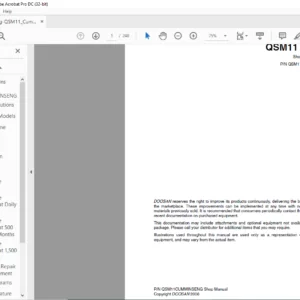 Daewoo Doosan QSM11 Cummins Wheel Loader Shop Manual - PDF DOWNLOAD