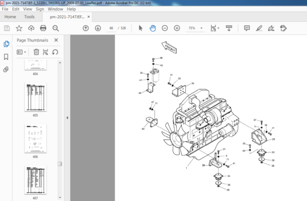 Daewoo Doosan S220LL Excavator Log Loader Parts Manual - PDF DOWNLOAD ...