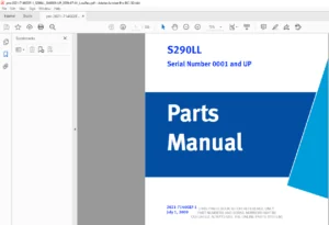 Daewoo Doosan S290LL Excavator Log Loader Parts Manual - PDF DOWNLOAD