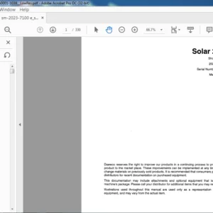 Daewoo Doosan Solar 220LC-III Shop Manual 2023-7100E - PDF DOWNLOAD