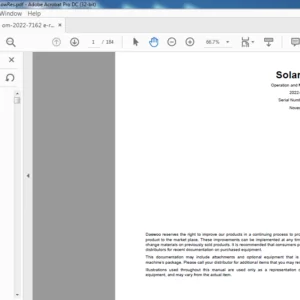 Daewoo Doosan Solar 220LL Excavator Operation & Maintenance Manual  - PDF DOWNLOAD