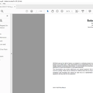 Daewoo Doosan Solar 290LL Excavator Log Loader Shop Manual - PDF DOWNLOAD