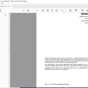Daewoo Doosan Solar 290LL Excavator Operation & Maintenance Manual - PDF DOWNLOAD