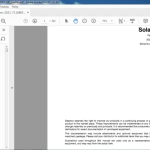 Daewoo Doosan Solar 330-III Parts Manual 2021-7116BEF - PDF DOWNLOAD