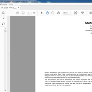 Daewoo Doosan Solar 330-III Shop Manual 2023-7095E - PDF DOWNLOAD