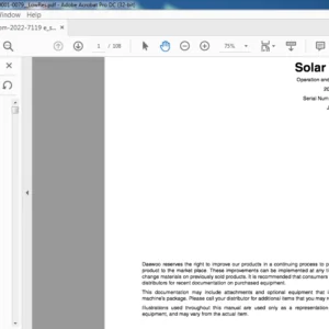 Daewoo Doosan Solar 400LC-III Operation and Maintenance Manual 2022-7119E - PDF DOWNLOAD