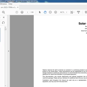 Daewoo Doosan Solar 400LC-III Shop Manual 2023-7096E-1 - PDF DOWNLOAD