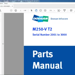 Daewoo Doosan Wheel Loader M250-V T2 Parts Manual - PDF DOWNLOAD