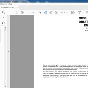 Doosan DB58, DB58T & DB58TI Diesel Engine Shop Manual 2022-7115E-1 - PDF DOWNLOAD