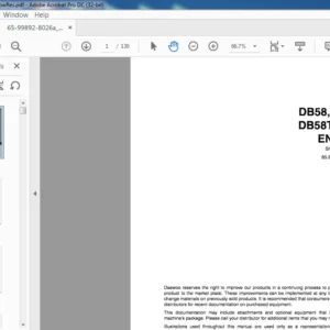 Doosan DB58,DB58T & DB58TI Diesel Engine Shop Manual  - PDF DOWNLOAD