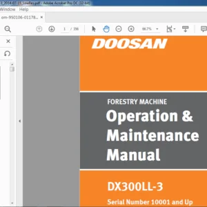 Doosan DX300LL-3 Excavator Forestry Machine Operation & Maintenance Manual 950106-01178 - PDF DOWNLOAD